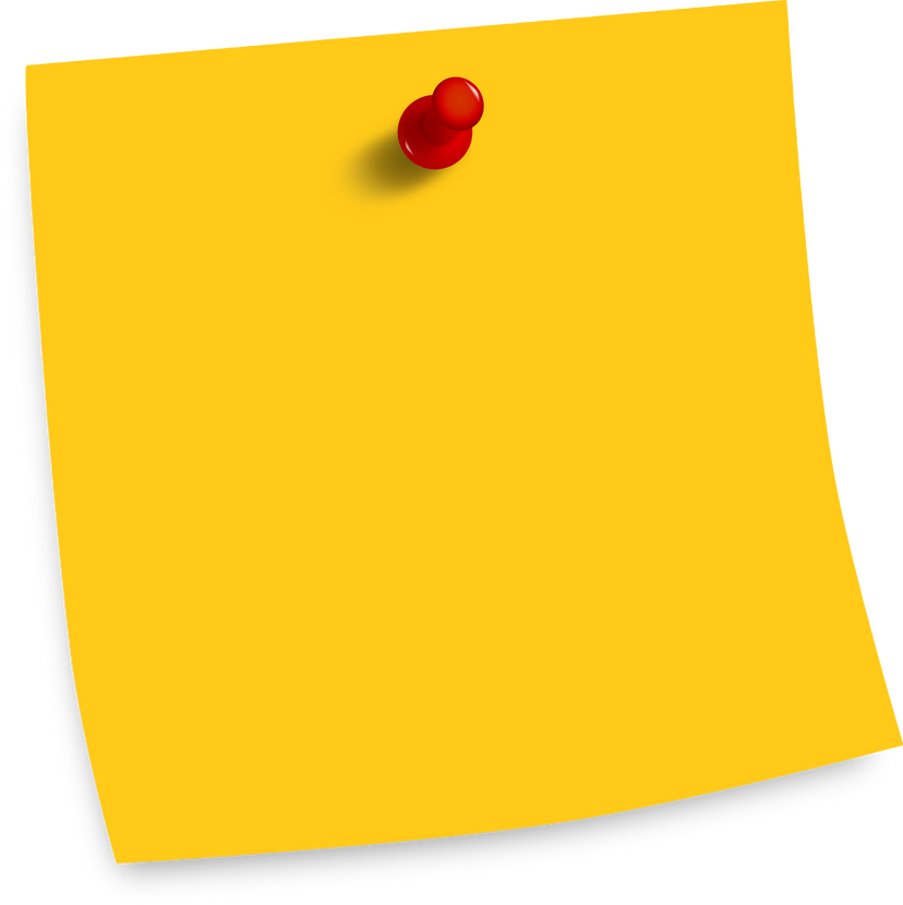 Golden Yellow Sticky Note